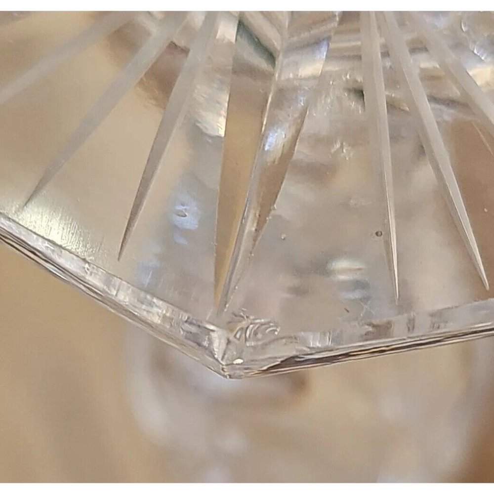 American Cut Crystal Eleanor Candlestick Candleholder stars American Brilliant - Picture 9 of 9